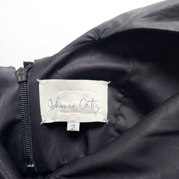 Johanna Ortiz Lutari Top Fall 2017 One Shoulder Black Size 2 NEW NWT - Picture 8 of 16